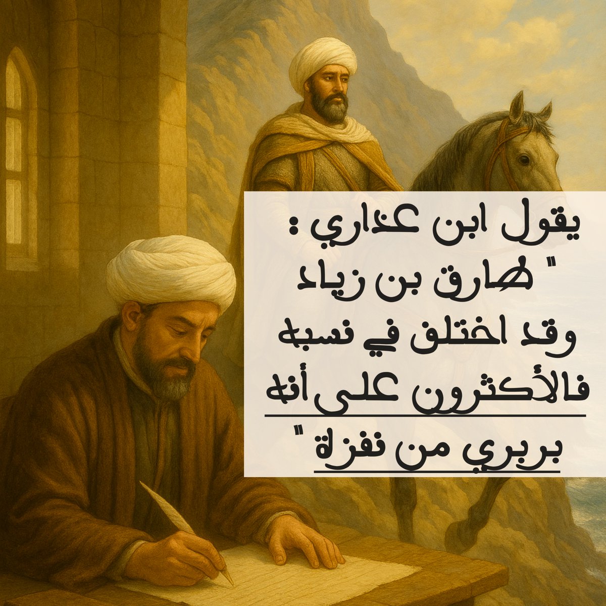 أصل القائدين طارق وموسى وتركيبة جيش كل منهما

🌠عن الأصل المغربي الأمازيغي لطارق بن زياد نقرأ في كتاب الأنساب لابن عبد الحليم ص 121 نقلا عن أبي المجد المغيلي (ق 11) وهو من أحد أشهر نسابة البربر : "وأما نفزاوة منهم من أولاد نفزاو بن بر، بن مادغس، بن زجيك، بن لوا. ومن نفزاوة: طارق