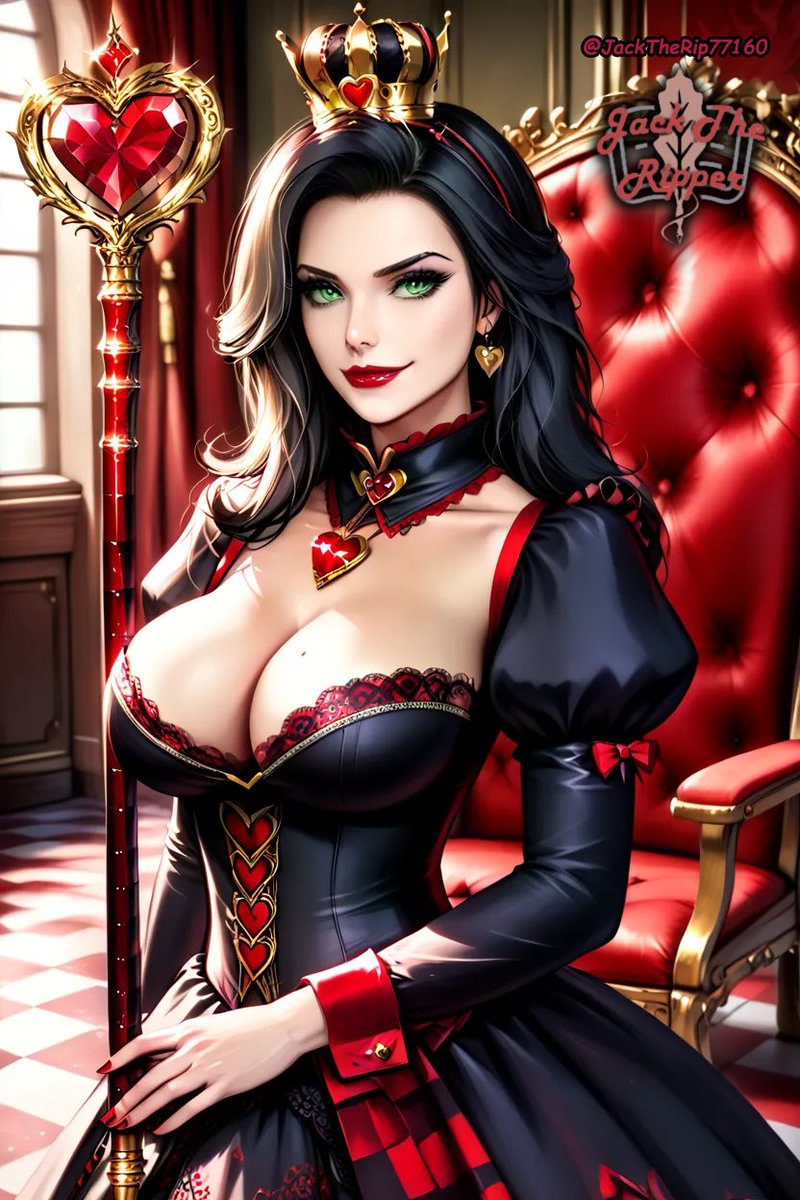 JackTheRip77160's tweet photo. I loved this challenge, I had a good time making the images until I found one that I liked the most ❤❤❤
#AIGenerated #AIArt #QueenOfHearts #TimBurtonStyle #Wonderland https://t.co/e69aukDr3r