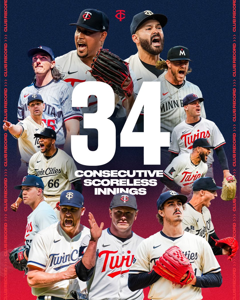 Record-setting run from this pitching staff 👏