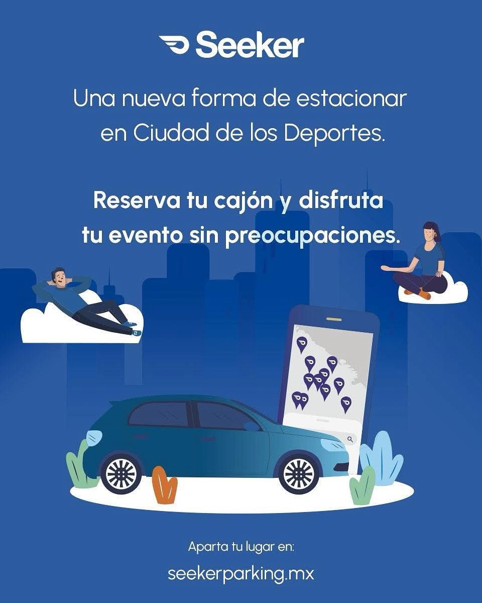 estadiocdd's tweet photo. ¡𝗨𝘁𝗶𝗹𝗶𝘇𝗮 @seekerparking 𝘆 𝗿𝗲𝘀𝗲𝗿𝘃𝗮𝗿 𝘁𝘂 𝗰𝗮𝗷ó𝗻 𝗱𝗲 𝗲𝘀𝘁𝗮𝗰𝗶𝗼𝗻𝗮𝗺𝗶𝗲𝗻𝘁𝗼! Reserva aquí: https://t.co/KcLXUoIoHp 🚗.

¡Nos vemos hoy para el @clubamerica vs @cruzazul 

#PorElBienDeTodos #ecdd https://t.co/9PeZWotBFQ