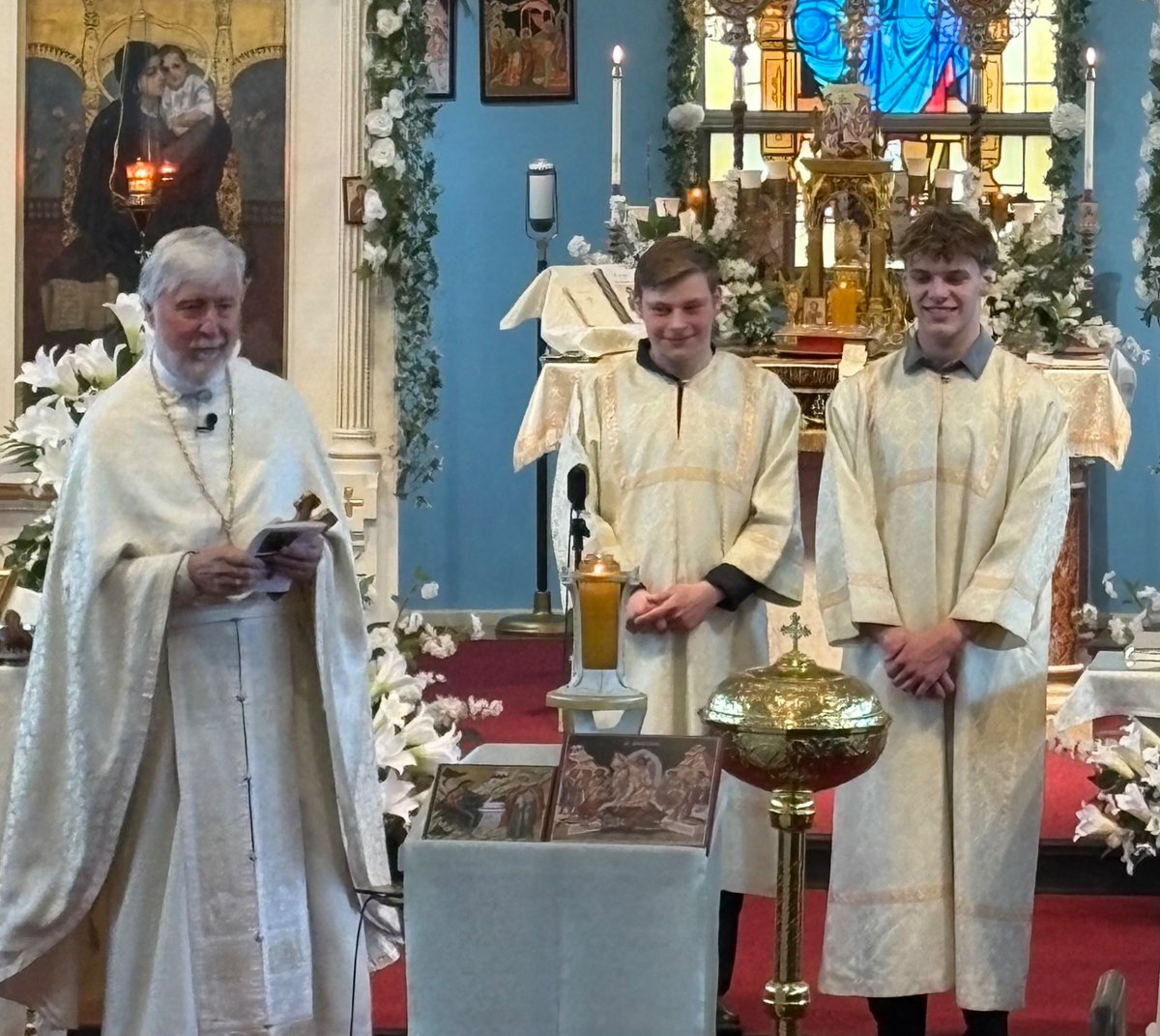 StSavaSerbOrth's tweet photo. Huge congrats to our incredible St. Sava Church School seniors, Daniel Vilushis & Michael Washowich! 🎉 So proud of your hard work & dedication. May God bless your next chapter! Mnogaja Ljeta 🙏 #StSava #ClassOf2025 #ProudOfOurSeniors #OrthodoxChristian ☦️❤️ https://t.co/W62rmez82Q