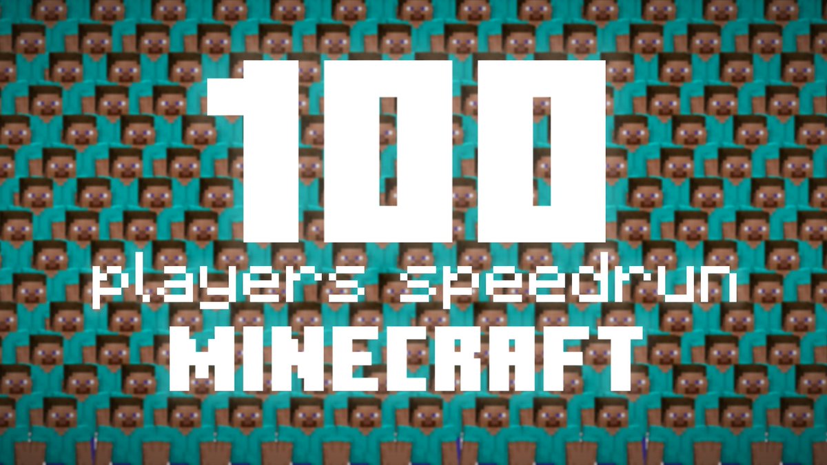 Hey, I'm looking for 100 Players to speedrun Minecraft for a video!

▶️If you're interested reply to this tweet and/or dm me on Discord (user: oknehpt)

Likes and Retweets would be greatly appreciated ❤️