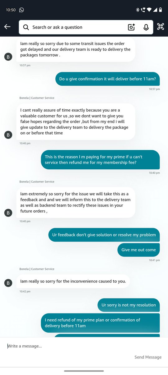 pdst_2007's tweet photo. Ask to DM and rather than the resolution asked to cancel the order. Why I am paying for Prime Membership if i can't get my 1 day delivery? #amazonhelp #amazoncustomerservice #amazonindia #amazonpoorcustomerservice https://t.co/nWM3BU8BXt