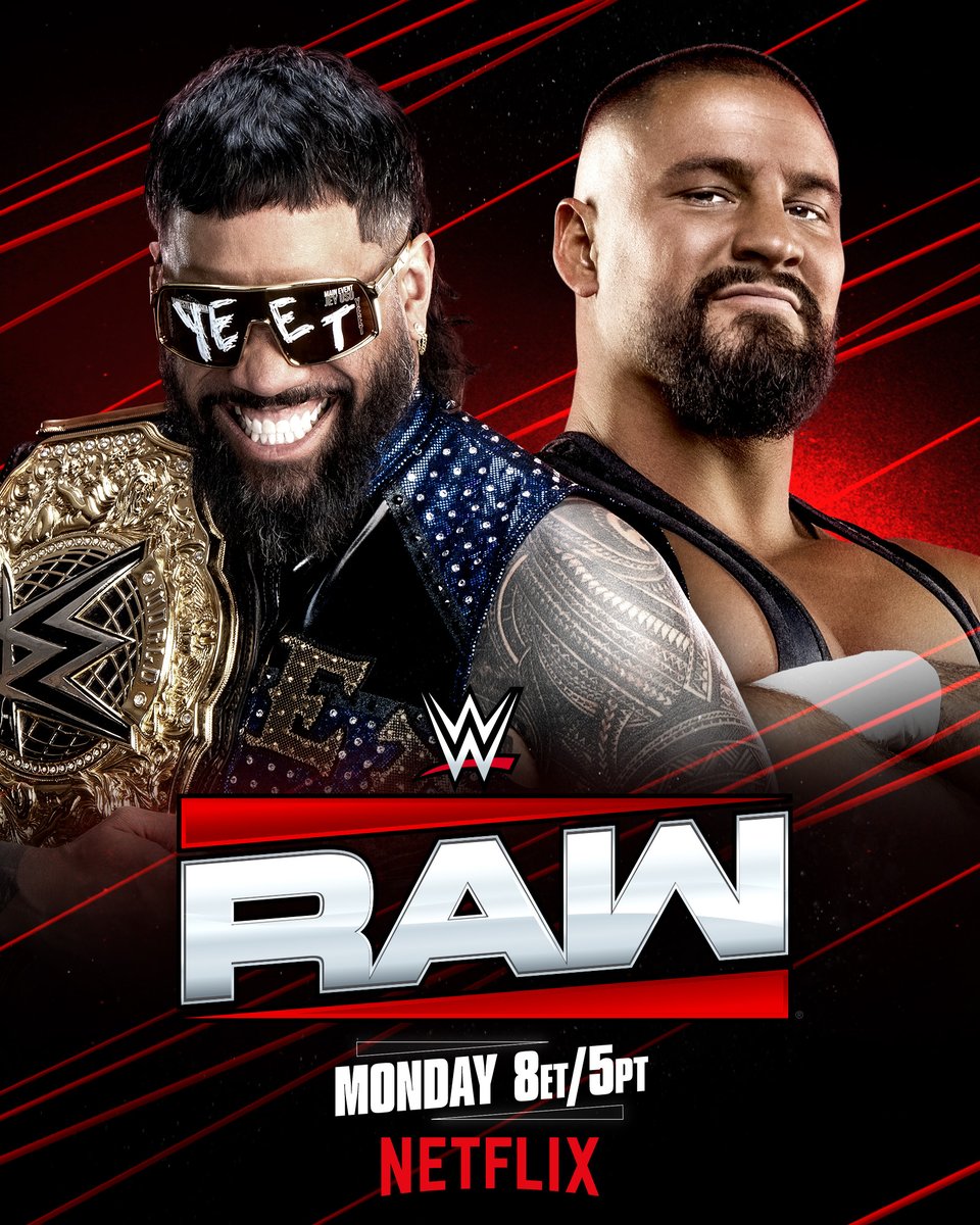 WWE (@wwe) on Twitter photo After getting attacked last week, World Heavyweight Champion Jey Uso takes on <a href="/bronbreakkerwwe/">Bronson Steiner</a> in a Non-Title Match TOMORROW on #WWERaw!
๐ GREENVILLE
๐๏ธ ticketmaster.com/event/2D006255โฆ After getting attacked last week, World Heavyweight Champion Jey Uso takes on <a href="/bronbreakkerwwe/">Bronson Steiner</a> in a Non-Title Match TOMORROW on #WWERaw!
๐ GREENVILLE
๐๏ธ ticketmaster.com/event/2D006255โฆ