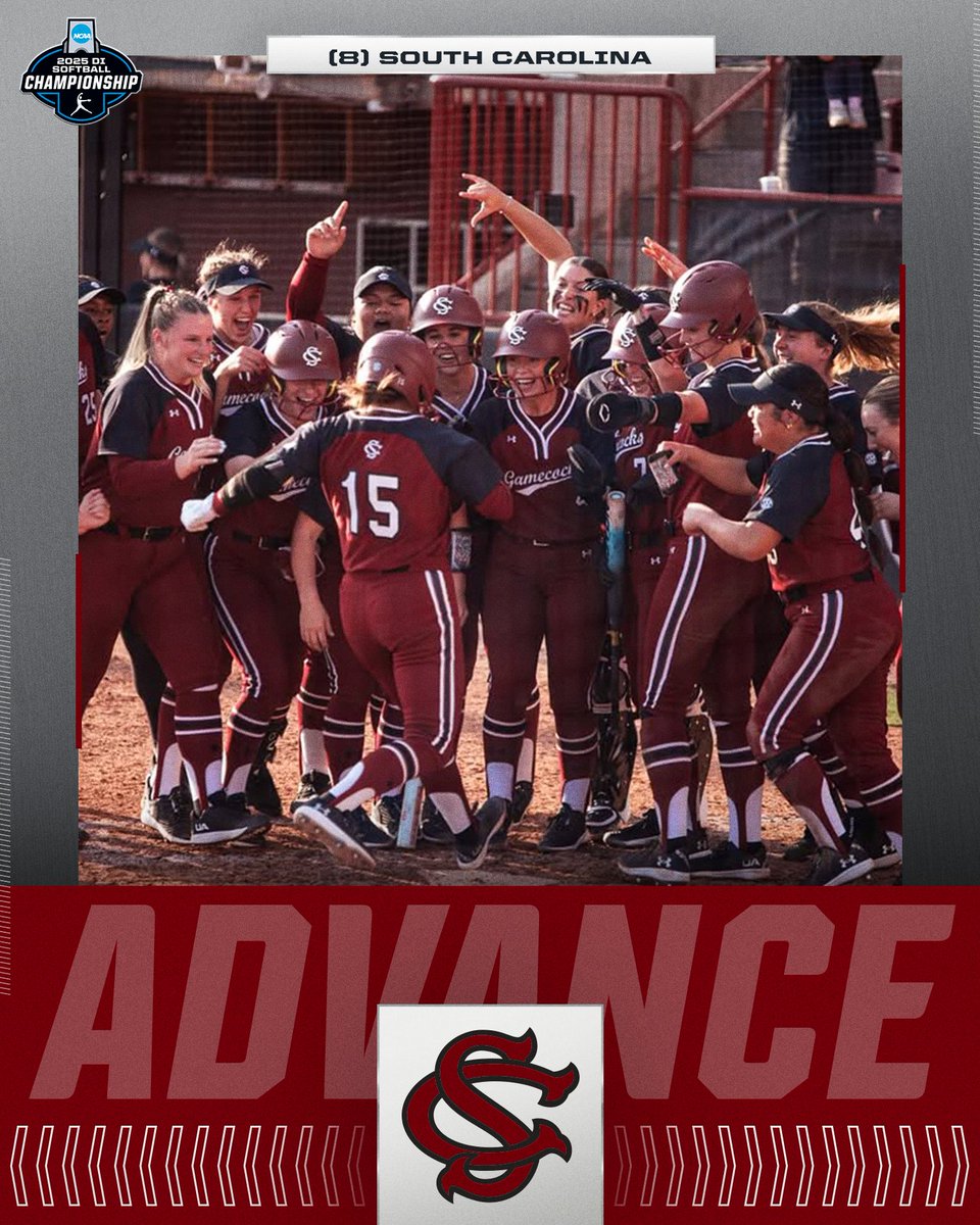 NCAA Softball (@ncaasoftball) on Twitter photo SOUTH CAROLINA IS HEADING TO THE SUPERS 🤙
(8) <a href="/GamecockSoftbll/">Gamecock Softball</a> gets the 8-0 (5 inn.) win over North Florida to advance to their first Super Regionals since 2018!
#RoadToWCWS SOUTH CAROLINA IS HEADING TO THE SUPERS 🤙
(8) <a href="/GamecockSoftbll/">Gamecock Softball</a> gets the 8-0 (5 inn.) win over North Florida to advance to their first Super Regionals since 2018!
#RoadToWCWS