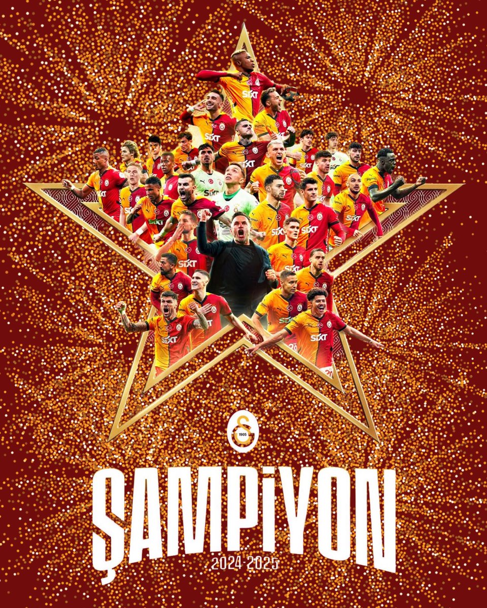 Galatasaray Spor Kulübü’nü 2024-2025 sezonu Süper Lig şampiyonluğu dolayısıyla tebrik ederiz. Sezon boyunca sergilediği istikrarlı performans ve sportmenlik anlayışıyla bu başarıyı sonuna kadar hak etmiştir. Şampiyonluk, camiaya hayırlı olsun. #galatasaray