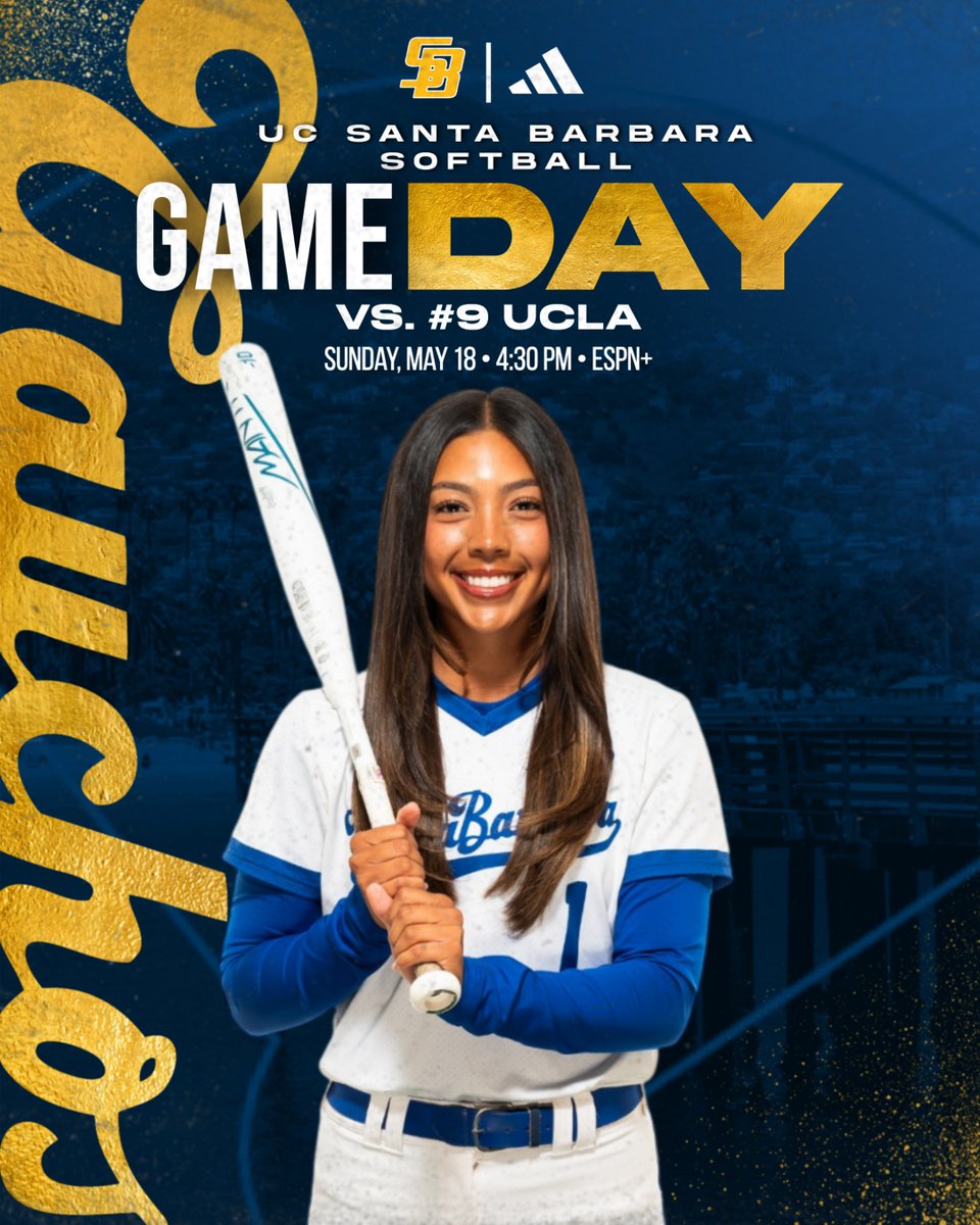'Cho Time!

🆚 #9 UCLA
📍 Easton Stadium | Los Angeles, Calif.
⏰ 4:30 p.m.
📺 ESPN+ | ucsbgauchos.com/WatchSoftballv…
📊 ucsbgauchos.com/SoftballLiveSt…

#GoGauchos