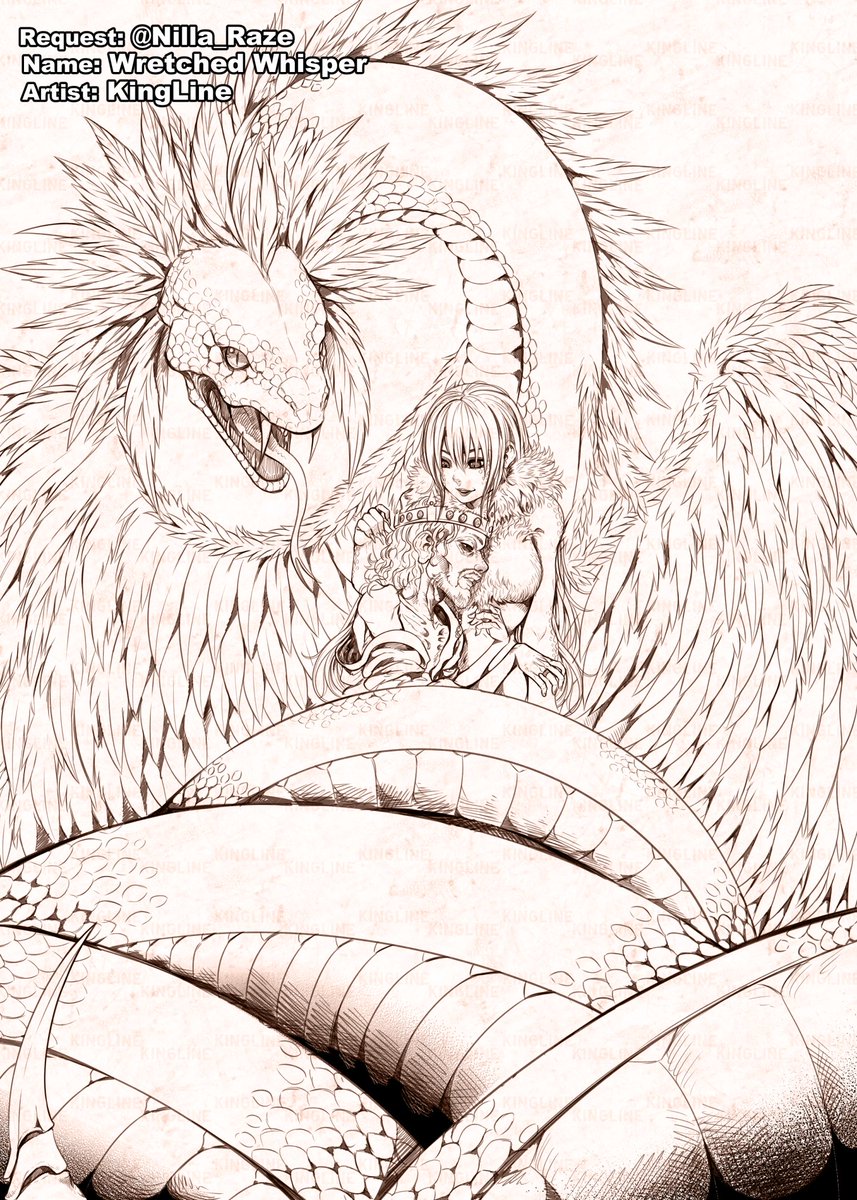 feeding on him, with her whispers😊 , thanks to <a href="/Nilla_Raze/">Nilla Raze</a> for commissioning me for this piece  #art #artwork #OC #commissionsopen #sketch #commissionart