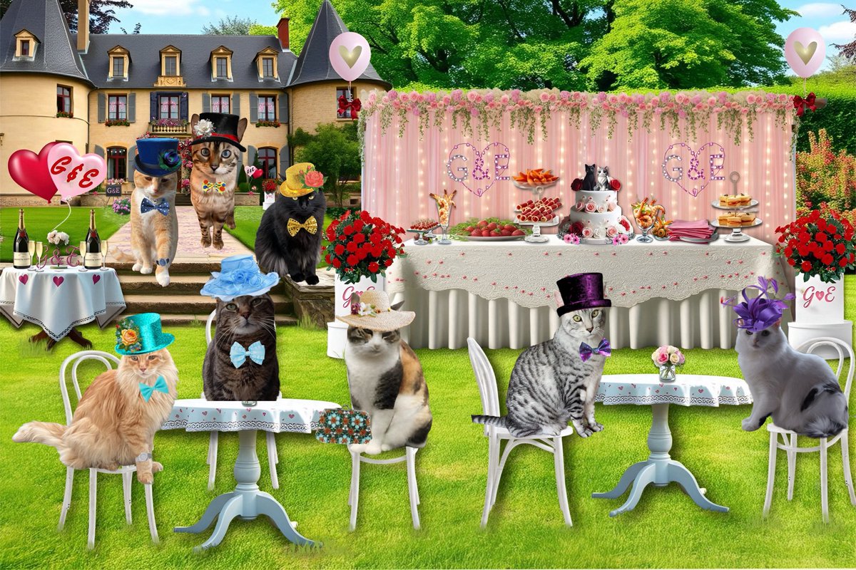 <a href="/HikergirlCats/">Hikergirl Cat Crew</a> <a href="/katie_margolis/">Elvis 😻💖Angel Harriet🐹💖💔🌈</a> Cake and champagne sounds good, thank you so much Gertie and Elvis.
#ElvisandGertie
