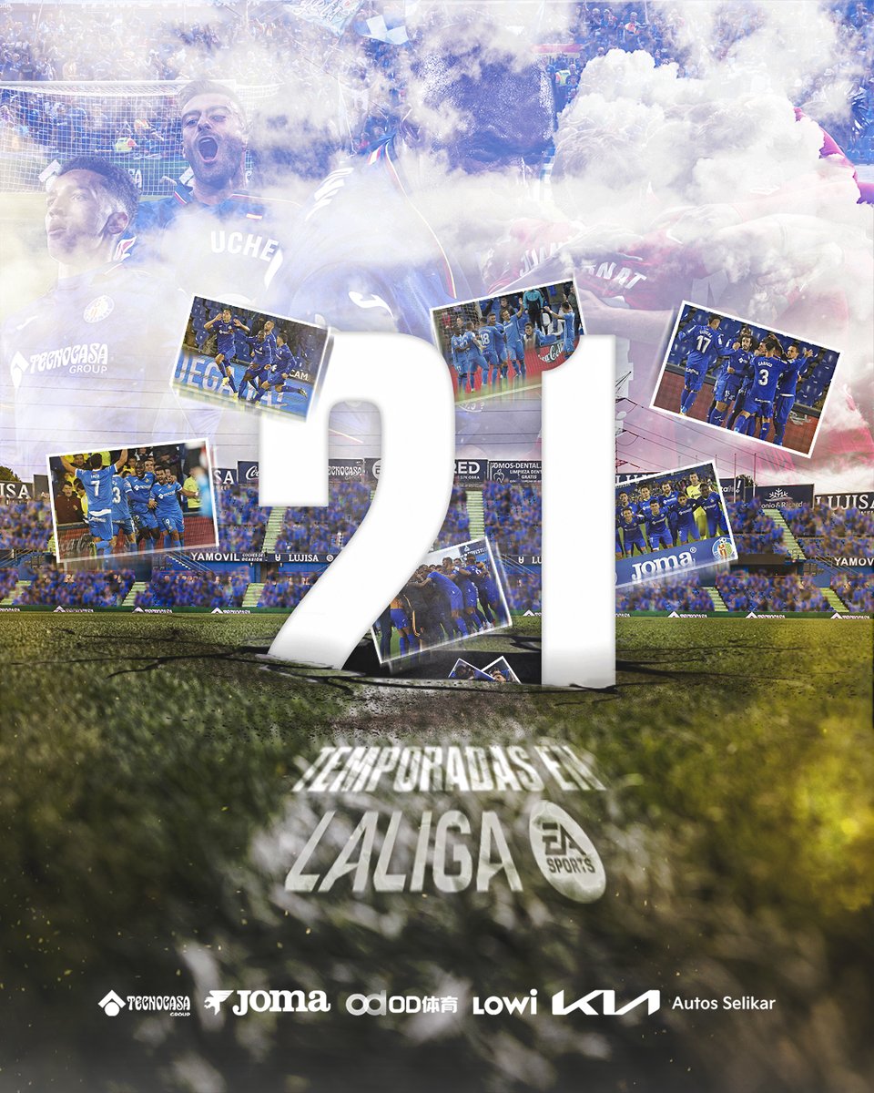 💙 ¡𝟐𝟏 𝐓𝐄𝐌𝐏𝐎𝐑𝐀𝐃𝐀𝐒 𝐏𝐑𝐈𝐌𝐄𝐑𝐀ⵑ 💙

🔥 Desde Getafe, seguimos dejando huella en la historia de #LALIGAEASPORTS. 

💪 Orgullo, lucha, humildad, familia ... ¡Esto es el Getafe, papá!