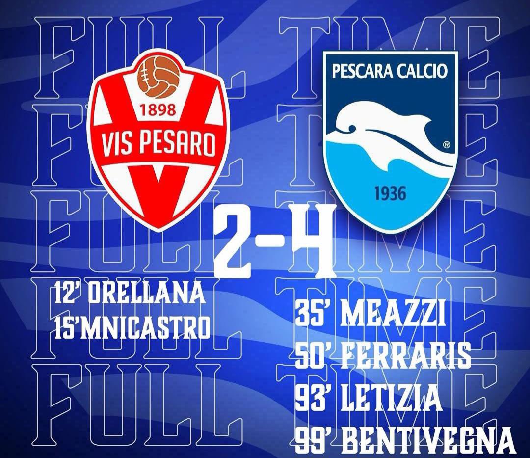 PescaraFr's tweet photo. ✅🐬ÉNORME ! 
Pescara s’impose en quart de finale aller après avoir été mené 2-0 et prend une grosse option sur la qualification en demi-finale.
RDV Mercredi à la maison !!! https://t.co/BOAgXLwZaL