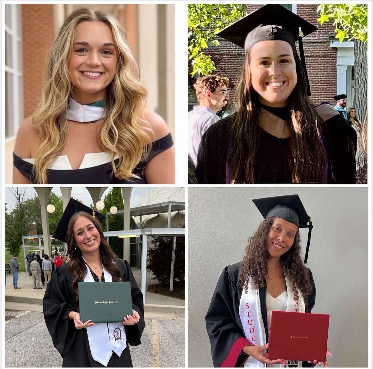 Karrie Redeker (@karrieredeker) on Twitter photo Congrats to these <a href="/ICC_CougarsWBB/">ICC Women’s Basketball</a> alums on graduating
Jordyn Hare: masters (UNC Charlotte)
Kristyn Mitchell: masters McKendree
Peyton Dearing: bachelors (William Woods)
Cierra McNamee: bachelors (Lewis)
Keep betting on yourself & chasing your dreams! Congrats to these <a href="/ICC_CougarsWBB/">ICC Women’s Basketball</a> alums on graduating
Jordyn Hare: masters (UNC Charlotte)
Kristyn Mitchell: masters McKendree
Peyton Dearing: bachelors (William Woods)
Cierra McNamee: bachelors (Lewis)
Keep betting on yourself & chasing your dreams!