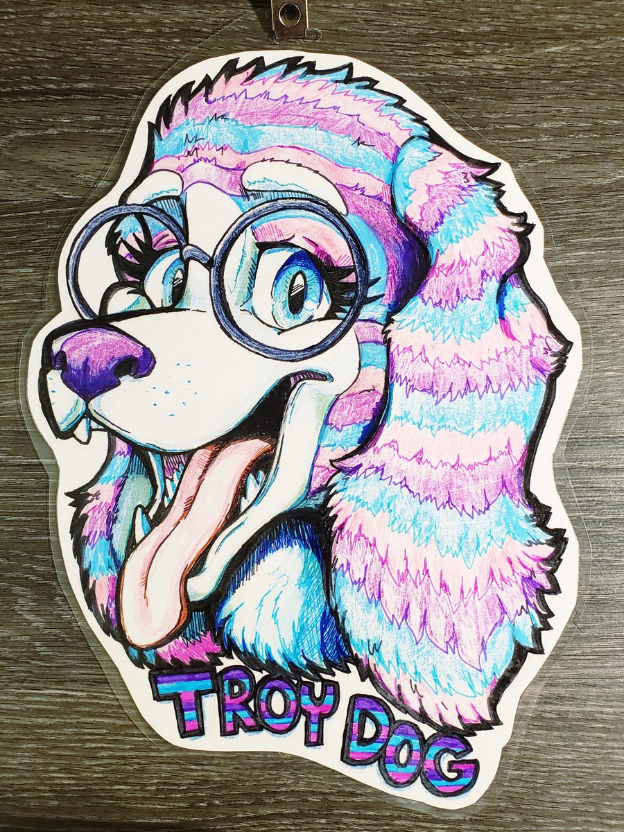 dragon_zephyr's tweet photo. I opened my badge commission last week and just finished my first one!

I don't believe the client uses this app but wanted to show off the art!

#furry #furryfandom #furrybadge #tradionalart #drawing #coloredpencils #fursona #dogfursona #caninefurry https://t.co/uuVHTRn1D1