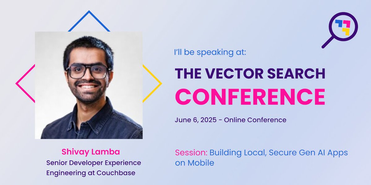 vsearchcon's tweet image. 📱 Can Gen AI run locally, securely on mobile?
🔗 vsearchcon.com/speaker/shivay…
Yes. And Shivay Lamba (@HowDevelop), Senior Developer Experience Engineer at @couchbase, is here to show you how.
At #VSCON25, Shivay will dive into building local-first, private, lightning-fast Gen AI…