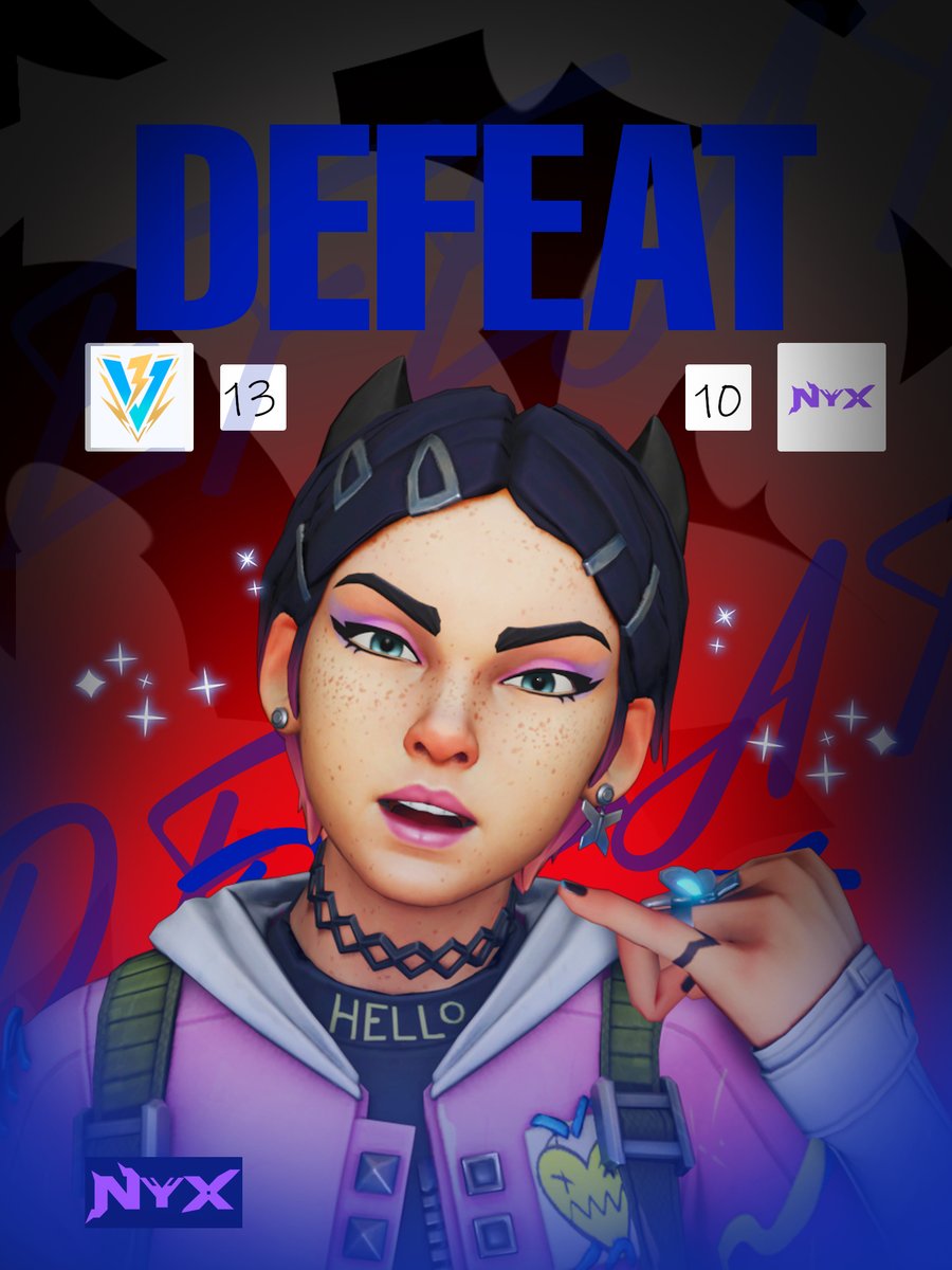 Perdimos 13-10.
No nos gusta perder, pero esto no nos rompe, nos afila.
Aprendemos, ajustamos y volvemos más peligrosos.
GG’s. Aun estamos en reconstrucción.
#Matchday #GoNyx #VALORANT