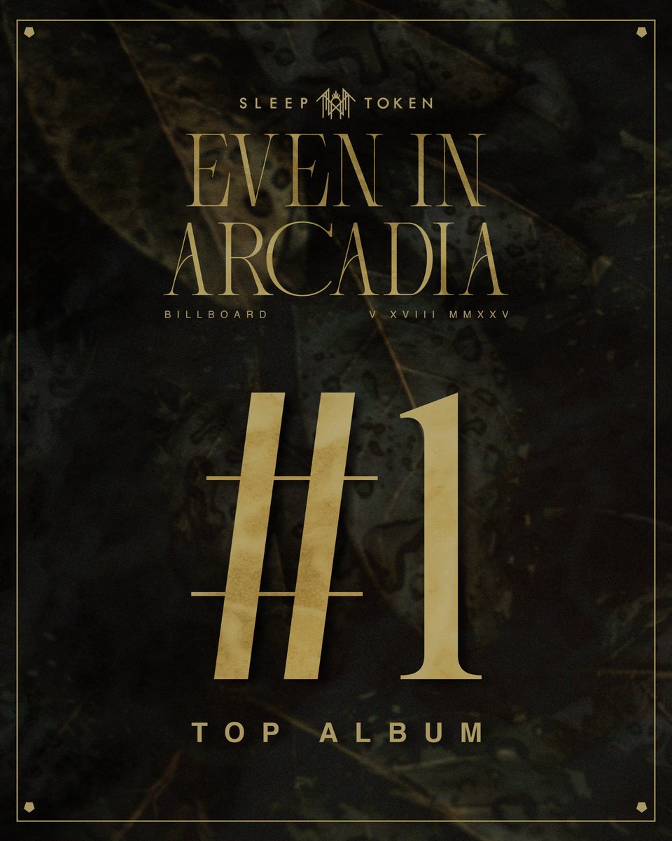 sleeptokenworld's tweet image. Sleep Token ascends to the pinnacle of the Billboard charts with their first No. 1 album, Even in Arcadia.