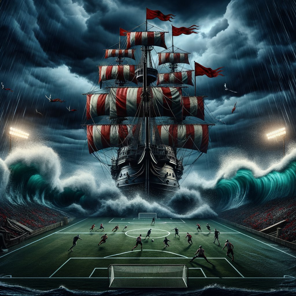 ⚓️ Captains Log: 
Ampstle Farm witnessed a clash of titans today! After a rocky start, with Mild leading 2-0, our proud Maretow Albion fought back! Goals by Girard and Robaina leveled the score at 2-2! Pirates never back down! Onward to the next battle! ⚓️💪
