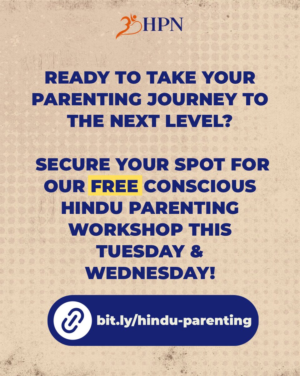 HinduParents's tweet image. 🧑🧑🧒🧒 Parenting Tips With HPN
#parenting
#parentingtips
#raisingwithdharma
#ParentingTipsWithHPN
#ConsciousHinduParenting