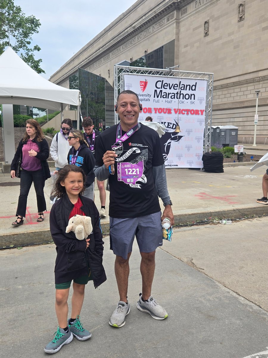 Marcus Paschall (@m_paschall) on Twitter photo Celebrating with my daughter after completing 26.2 at the <a href="/UHhospitals/">University Hospitals</a> Cleveland Marathon Celebrating with my daughter after completing 26.2 at the <a href="/UHhospitals/">University Hospitals</a> Cleveland Marathon