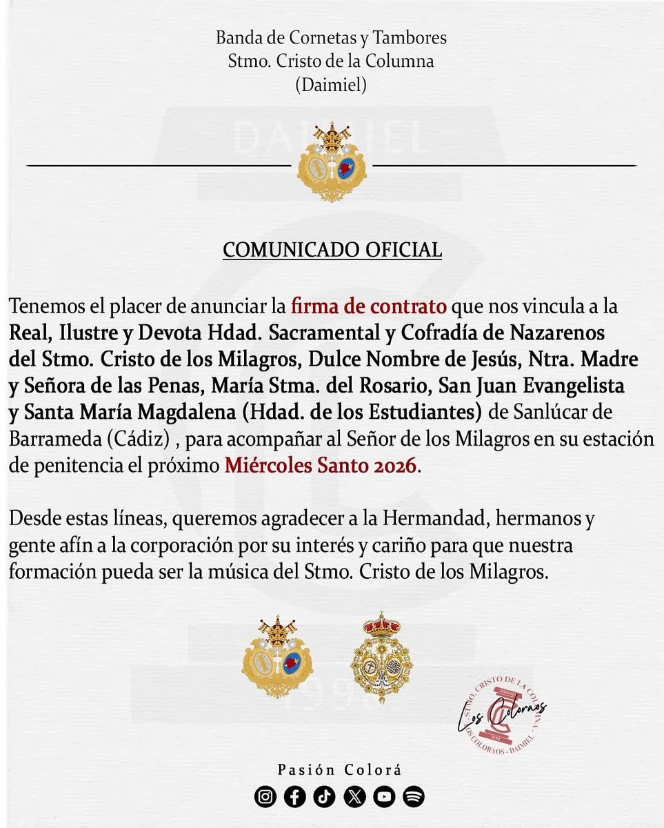 bandacoloraos's tweet photo. COMUNICADO OFICIAL https://t.co/1BbKSDaY2g