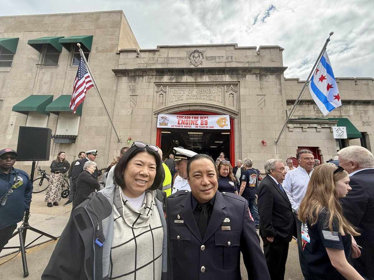 Thank you Engine 29 for 150 years of service and 100 years on Lowe. Proud to join <a href="/CFDMedia/">Chicago Fire Media</a> ,<a href="/Chicago_Police/">Chicago Police</a>, Commissioner John Daley and many members of the community today to celebrate the work and sacrifice of our historic firehouse.