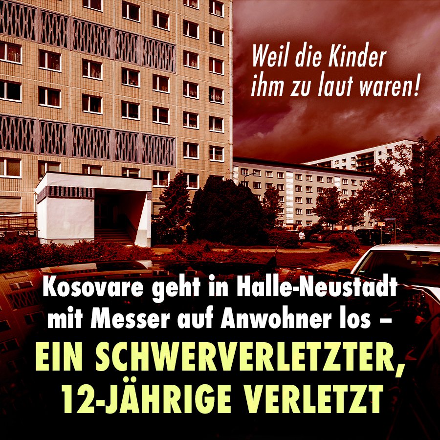 Zur Messer-Attacke in Halle-Neustadt gibt es neue, unfassbare Hintergründe. Alles News im Artikel: 
nius.de/news/weil-die-…