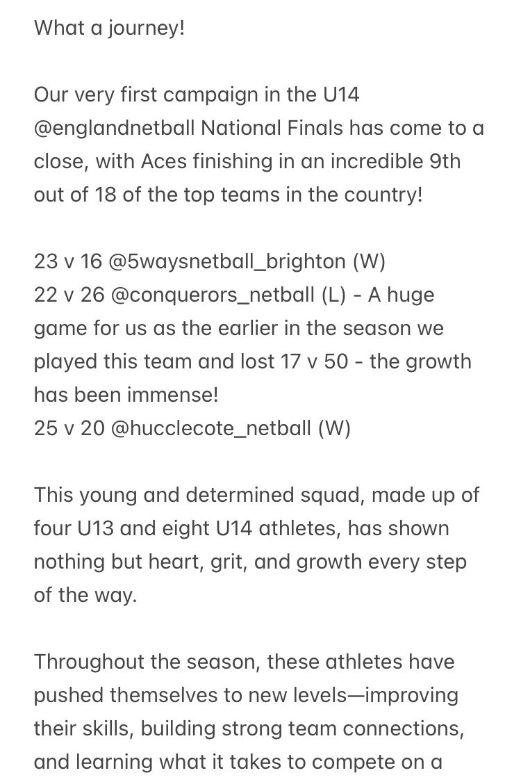 Aces Netball Club tweet media