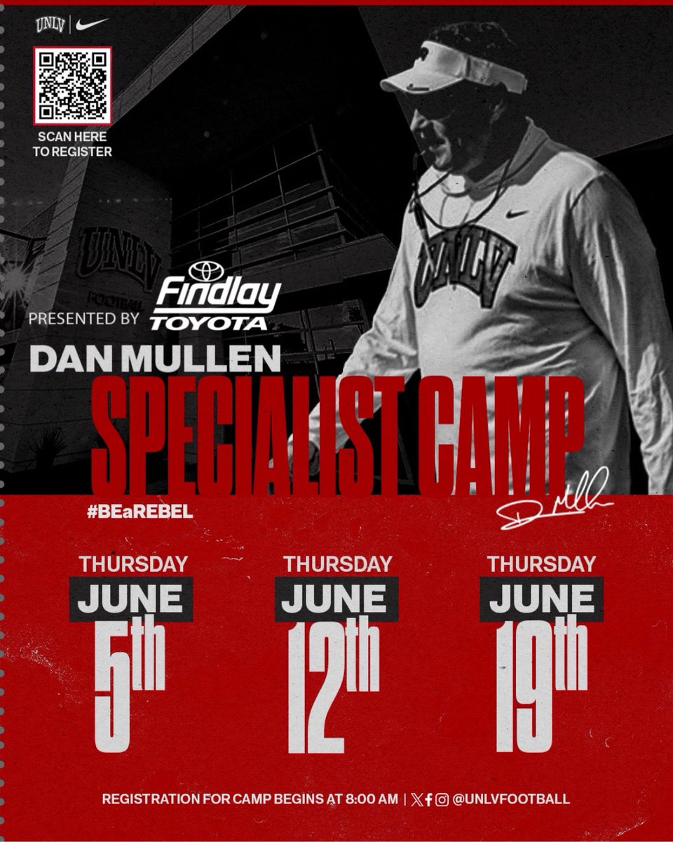 Adam Scheier (@coachscheier) on Twitter photo You want the BEST ODDS of DEVELOPING as a player?
You want to INCREASE your CHANCES of PLAYING for the Rebels?
Then come #LEARN fundamentals and #EARN an opportunity with OUR STAFF <a href="/unlvfootball/">UNLV Football</a>!
#CampGivesTheBestOddsInTheHouse
#DoubleDown on YOU! ❤️♠️♦️♣️ You want the BEST ODDS of DEVELOPING as a player?
You want to INCREASE your CHANCES of PLAYING for the Rebels?
Then come #LEARN fundamentals and #EARN an opportunity with OUR STAFF <a href="/unlvfootball/">UNLV Football</a>!
#CampGivesTheBestOddsInTheHouse
#DoubleDown on YOU! ❤️♠️♦️♣️