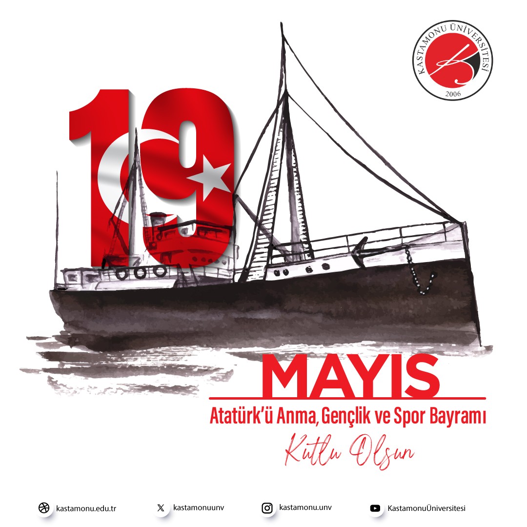 19 Mayıs Atatürk’ü Anma, Gençlik ve Spor Bayramımız kutlu olsun. 🇹🇷 🇹🇷 

#19Mayıs1919 
#KastamonuÜniversitesi
