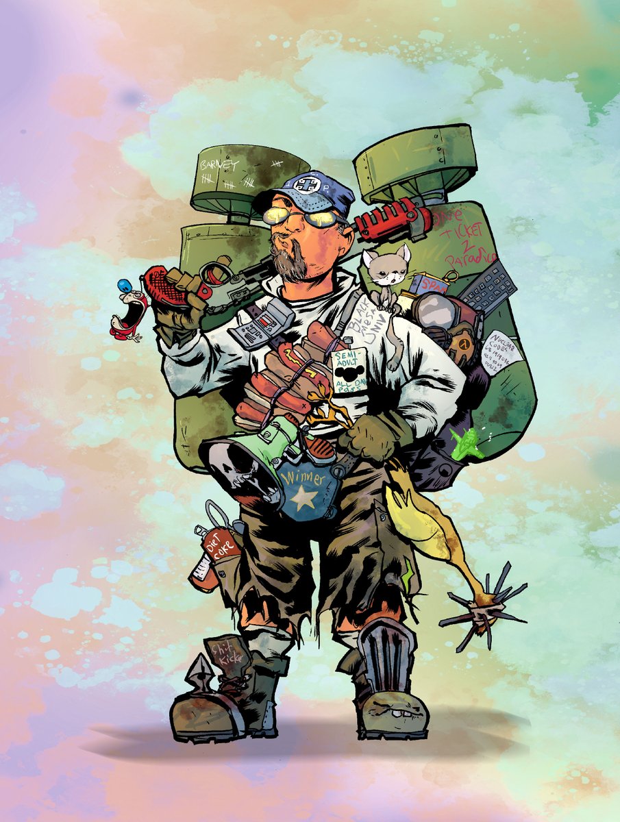 Jack Stewart (@jack_stewart242) on Twitter photo This is how I grind.
<a href="/nuclearnerds/">Nuclear Nerds</a> <a href="/AdamArcherArt/">Adam Archer</a>
P.S. The Hot Dog Bandolier is ammo for the shotgun (aka "the shotdog"). This is how I grind.
<a href="/nuclearnerds/">Nuclear Nerds</a> <a href="/AdamArcherArt/">Adam Archer</a>
P.S. The Hot Dog Bandolier is ammo for the shotgun (aka "the shotdog").