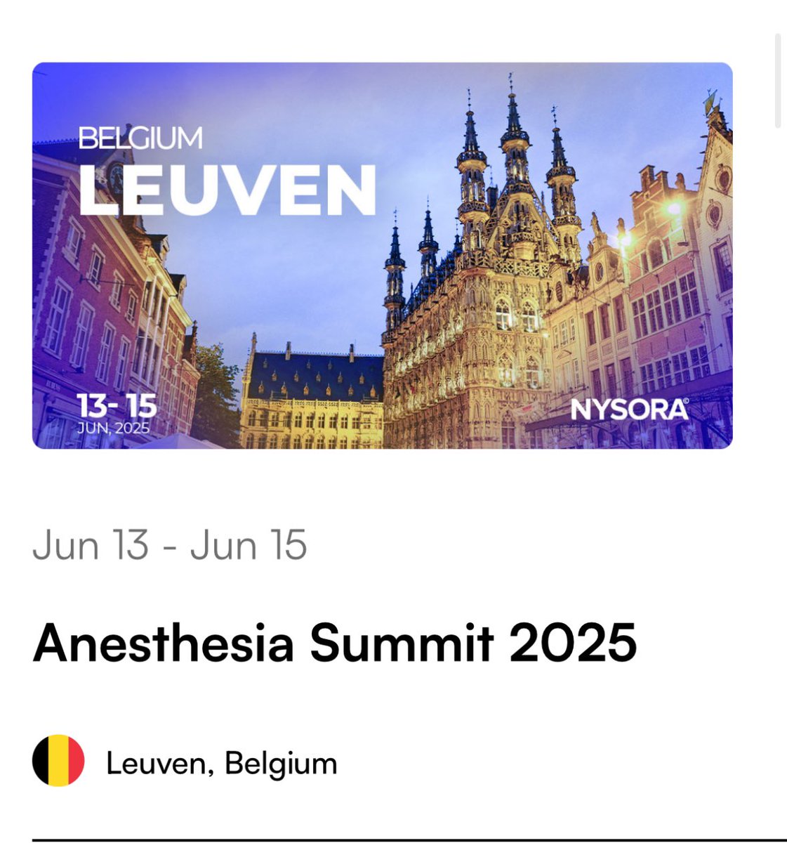 ๐ฉบ Hari (เฐนเฐฐเฐฟ ๐ฎ๐ณ) Kalagara (@kalagarahari) on Twitter photo #regionalanesthesia
Join us <a href="/NYSORA/">NYSORA</a> Anesthesia Summit 2025 to know the latest evidences, updates and controversies in #Anesthesiology !
๐ nysora.com/anesthesia-sumโฆ ๐ง๐ช June 13-15, 2025.
<a href="/DrBluesNYC/">Prof Admir Hadzic</a> <a href="/Steve_Coppens/">Steve Coppens</a> <a href="/jeffgadsden/">Jeff Gadsden</a> <a href="/Jerryblocksthat/">Jerry Jones</a> <a href="/athmathottungal/">Athmaja Thottungal</a> <a href="/NarouzeMD/">Samer Narouze,MD,PhD,MMM</a> #regionalanesthesia
Join us <a href="/NYSORA/">NYSORA</a> Anesthesia Summit 2025 to know the latest evidences, updates and controversies in #Anesthesiology !
๐ nysora.com/anesthesia-sumโฆ ๐ง๐ช June 13-15, 2025.
<a href="/DrBluesNYC/">Prof Admir Hadzic</a> <a href="/Steve_Coppens/">Steve Coppens</a> <a href="/jeffgadsden/">Jeff Gadsden</a> <a href="/Jerryblocksthat/">Jerry Jones</a> <a href="/athmathottungal/">Athmaja Thottungal</a> <a href="/NarouzeMD/">Samer Narouze,MD,PhD,MMM</a>