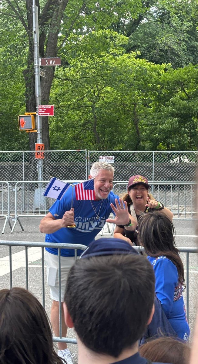 Great to see <a href="/coachbrucepearl/">Bruce Pearl</a> and my cousin <a href="/RuthLieberman/">Ruth Jaffe Lieberman</a> at the #israeldayparade - this Michigan mom roots for Auburn! :)