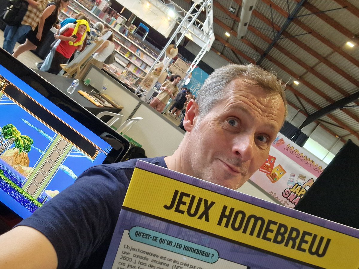 Marcuszeboulet's tweet image. Merci aux copains de @Broke_Studio qui ont posé sur notre stand de véritables petites pépites homebrew sur Megadrive et Nes ! Neo-retrogaming en force !  Entre ça et l'expo #retroActive les ptizamis fans de retrogaming ont été gâtés ce week-end au @GeekLifeFest de Lorient !