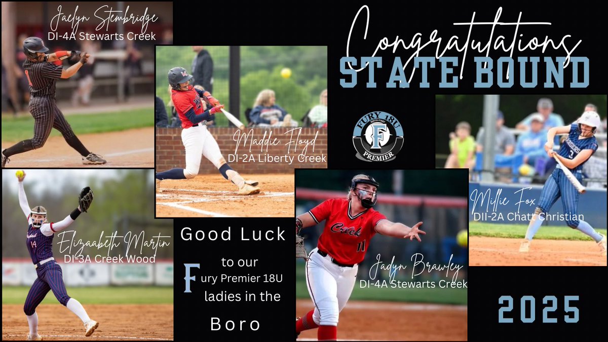 Fury Premier 18U Moyer/Perry (@fury_07) on Twitter photo Congratulations to our <a href="/JaelynS07/">Jaelyn Stembridge 2026</a> <a href="/Jadyn_Brawley/">Jadyn Brawley</a> <a href="/14Elizabeth2025/">Elizabeth Martin 2025</a> <a href="/maddiefloyd2025/">maddie floyd</a> <a href="/2028milliefox/">Millie Fox</a> ! They are state bound and headed to The Boro next week! Good luck to you and your teams! Congratulations to our <a href="/JaelynS07/">Jaelyn Stembridge 2026</a> <a href="/Jadyn_Brawley/">Jadyn Brawley</a> <a href="/14Elizabeth2025/">Elizabeth Martin 2025</a> <a href="/maddiefloyd2025/">maddie floyd</a> <a href="/2028milliefox/">Millie Fox</a> ! They are state bound and headed to The Boro next week! Good luck to you and your teams!