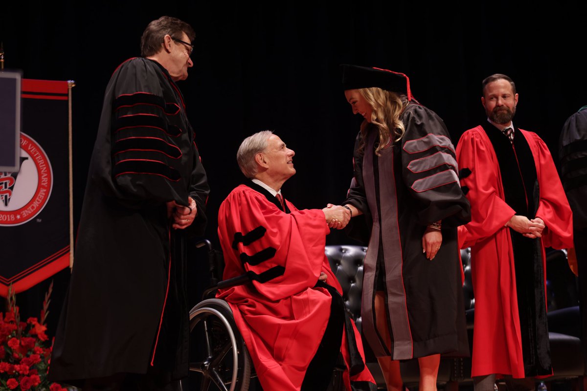 Greg Abbott (@gregabbott_tx) on Twitter photo Congratulations to the inaugural graduating class of <a href="/TTUVetMed/">Texas Tech School of Veterinary Medicine</a>!
This is a remarkable accomplishment. It means something to be the first.
I have no doubt that this class will support veterinary needs throughout many rural areas of Texas, where they are needed the most. Congratulations to the inaugural graduating class of <a href="/TTUVetMed/">Texas Tech School of Veterinary Medicine</a>!
This is a remarkable accomplishment. It means something to be the first.
I have no doubt that this class will support veterinary needs throughout many rural areas of Texas, where they are needed the most.