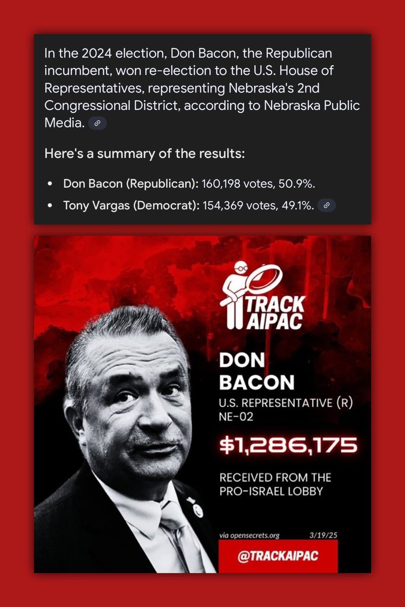 GenXGirl (@genxgirl1994) on Twitter photo <a href="/RepDonBacon/">Rep. Don Bacon ๐บ๐ธโ๏ธ๐๏ธโญ๏ธ๐๏ธ</a> You won by 0.1% of the vote. Itโs over for your treasonous ฤ
ss in 2026 which is why youโre considering not running again.
American is done with Israel 1st Traitors <a href="/RepDonBacon/">Rep. Don Bacon ๐บ๐ธโ๏ธ๐๏ธโญ๏ธ๐๏ธ</a> You won by 0.1% of the vote. Itโs over for your treasonous ฤ
ss in 2026 which is why youโre considering not running again.
American is done with Israel 1st Traitors