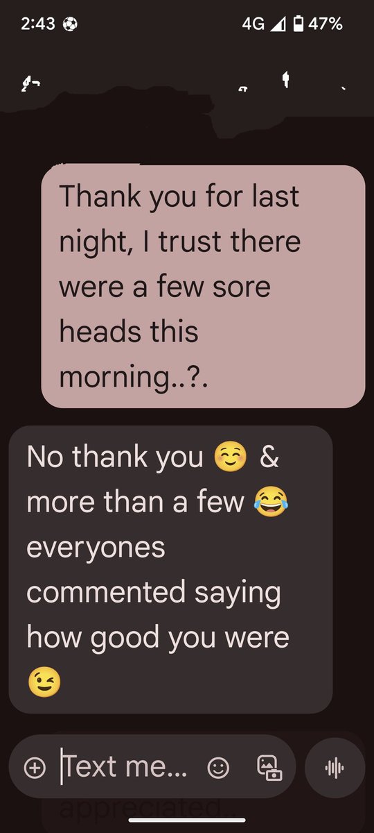 Lovely feedback from a recent show.😎😉...