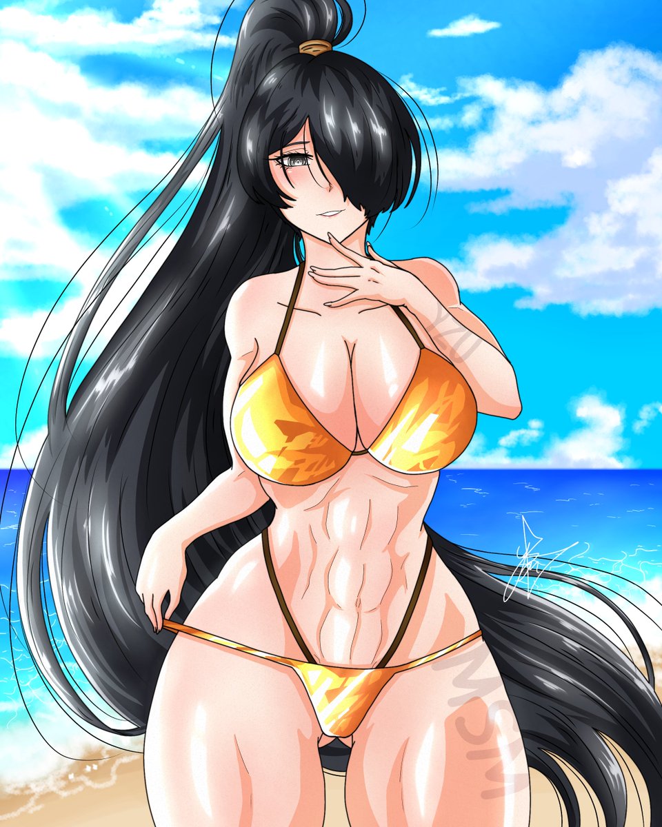 yzumsm's tweet image. Vivian no biquíni dourado.
(Oc do meu mano @/SuzakuNoia)

#goldenweek