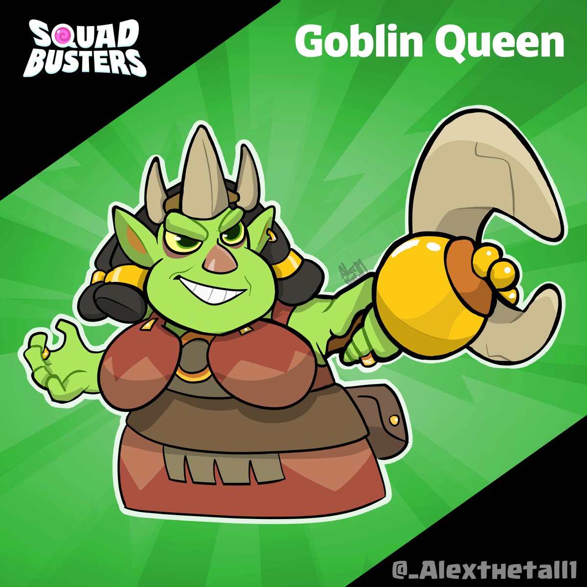 The Goblin Queen arrived in SquadBusters👑 

 #squadbusters #squadart #clashroyale #Goblin
