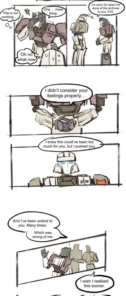 pineappledandy_'s tweet image. Borrowed words 🤔
Part 1 (and 2 in reply below!)

This is direct aftermath after the QRT, cos I don&apos;t think SGD16 would&apos;ve been okay with what happened, and probably wants an apology. Not super proud of the pacing and dialogue here but I gotta get this out of the way! xD #megop