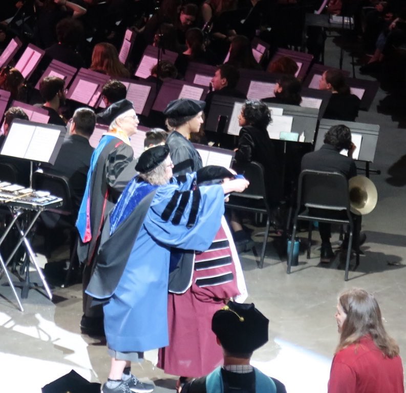 OhItsOlga's tweet image. Doctoral Hooding ✅ I’m ready for what’s next 🥹 #PHinisheD #FirstGenGrad #UMassAmherst