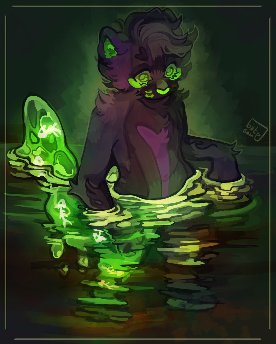 batsoupart's tweet image. halloween otter commission!~ :3 Such fun painting the tail