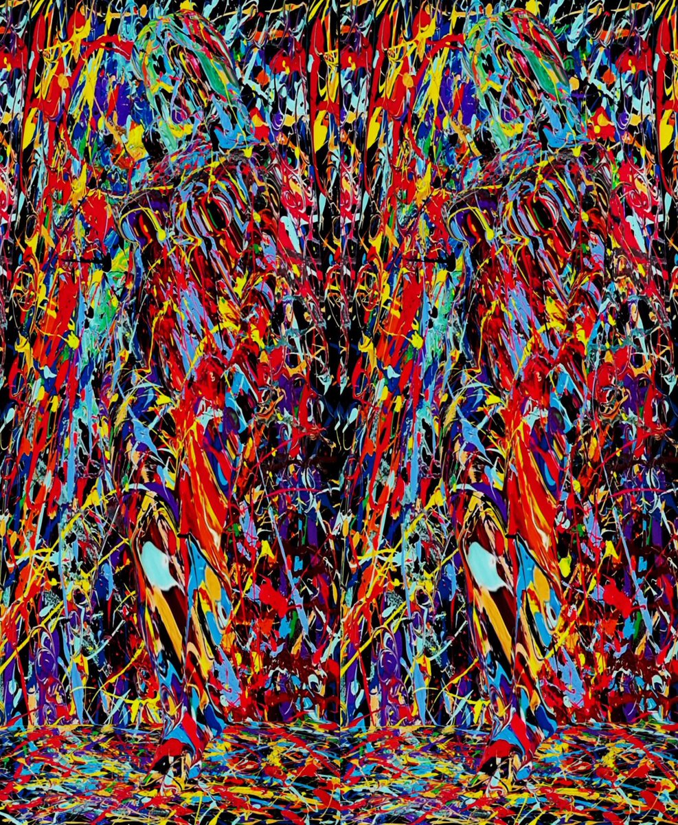 Ullyssas's tweet photo. Це схоже на роботу Jackson Pollock
Але цілком можливо, що хтось побачить більше
#stereograms https://t.co/lFqLnGCYur