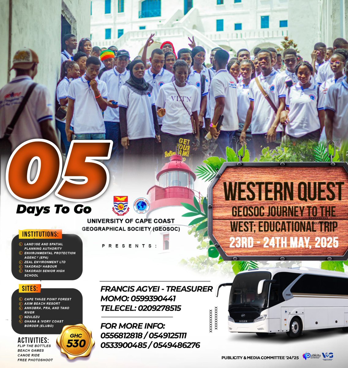 GeosocOfficial's tweet photo. *🌍 THE COUNTDOWN IS ON! 🕰️🔥*

Only 05 Days Left Until WESTERN QUEST Takes Over! 🚨🌟

Get Ready for 2 Days of Unbridled Adventure, Unforgettable Memories, and Unleashed Geography! 🌿🔥🎉

The Western Region Awaits! 🌍

Publicity &amp; Media Committee ’24/’25📸🎨 https://t.co/0fT9n0pOiD