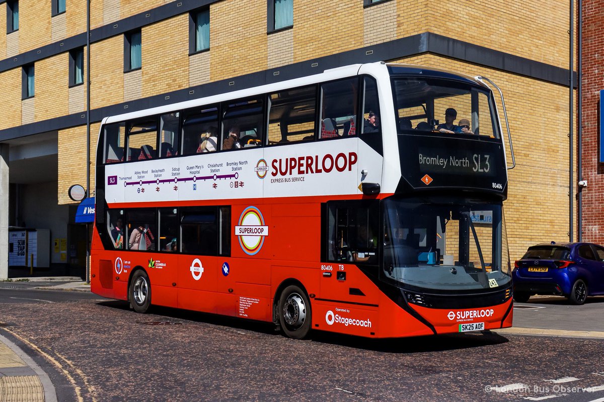 LDNBusObserver's tweet image. Stagecoach London: 80406 (SK25 AOF) - Route SL3

© London Bus Observer
📅: May 17, 2025 | 📸: Canon EOS 250D