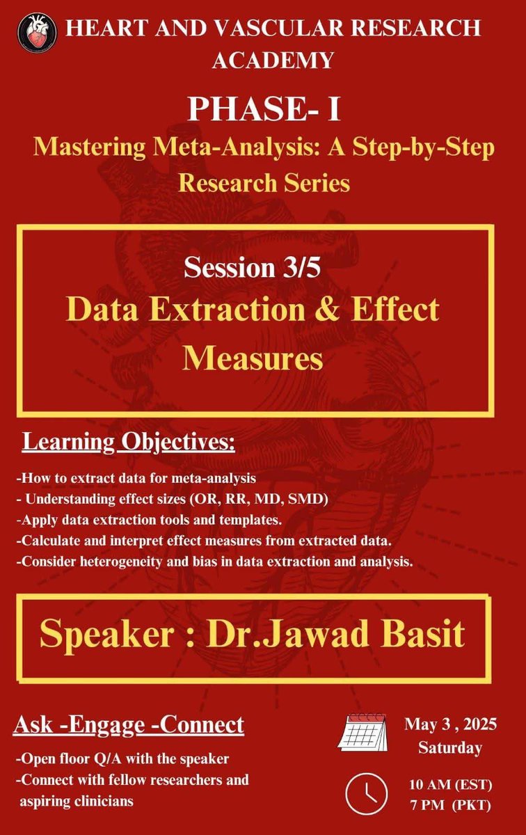 For everyone asking about the course, please find below all the details as we’ve completed Phase 1 of Mastering Meta-Analysis. For those who couldn’t join, these sessions are freely available for everyone to learn meta-analysis.

All credit goes to the incredible team—Marwah
