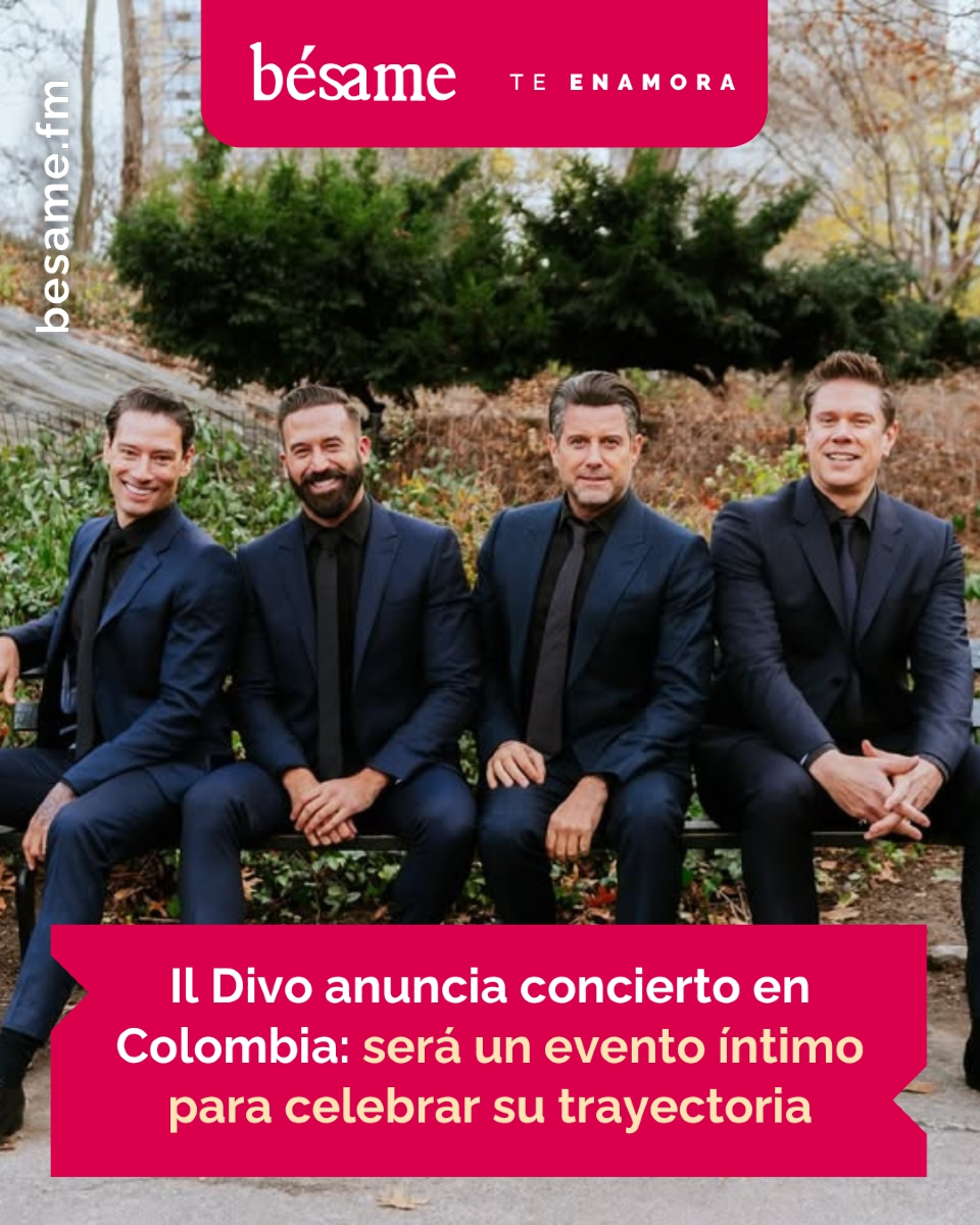 La cita será el próximo 21 de septiembre en el Movistar Arena de Bogotá, recinto que recibirá las voces más representativas del pop lírico contemporáneo😍

Te contamos cómo puedes adquirir las entradas👉besame.fm/2025/il-divo-a…