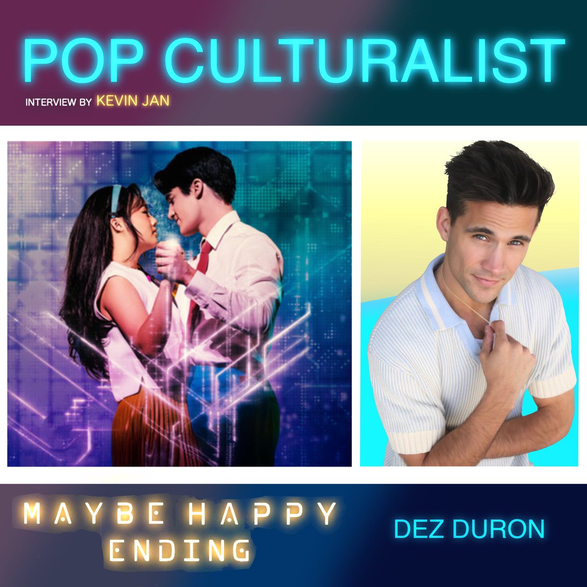 For <a href="/PCulturalist/">Pop Culturalist</a>, <a href="/kevjj87/">Kevin Jan</a> spoke with <a href="/DezDuron/">Dez Duron</a> about making his Broadway debut in #MaybeHappyEnding.

They discuss his love for his character, the variety in songs he gets to perform, the immersive elements of the production &amp; much more.

youtu.be/iQkP_Xbi2Xw