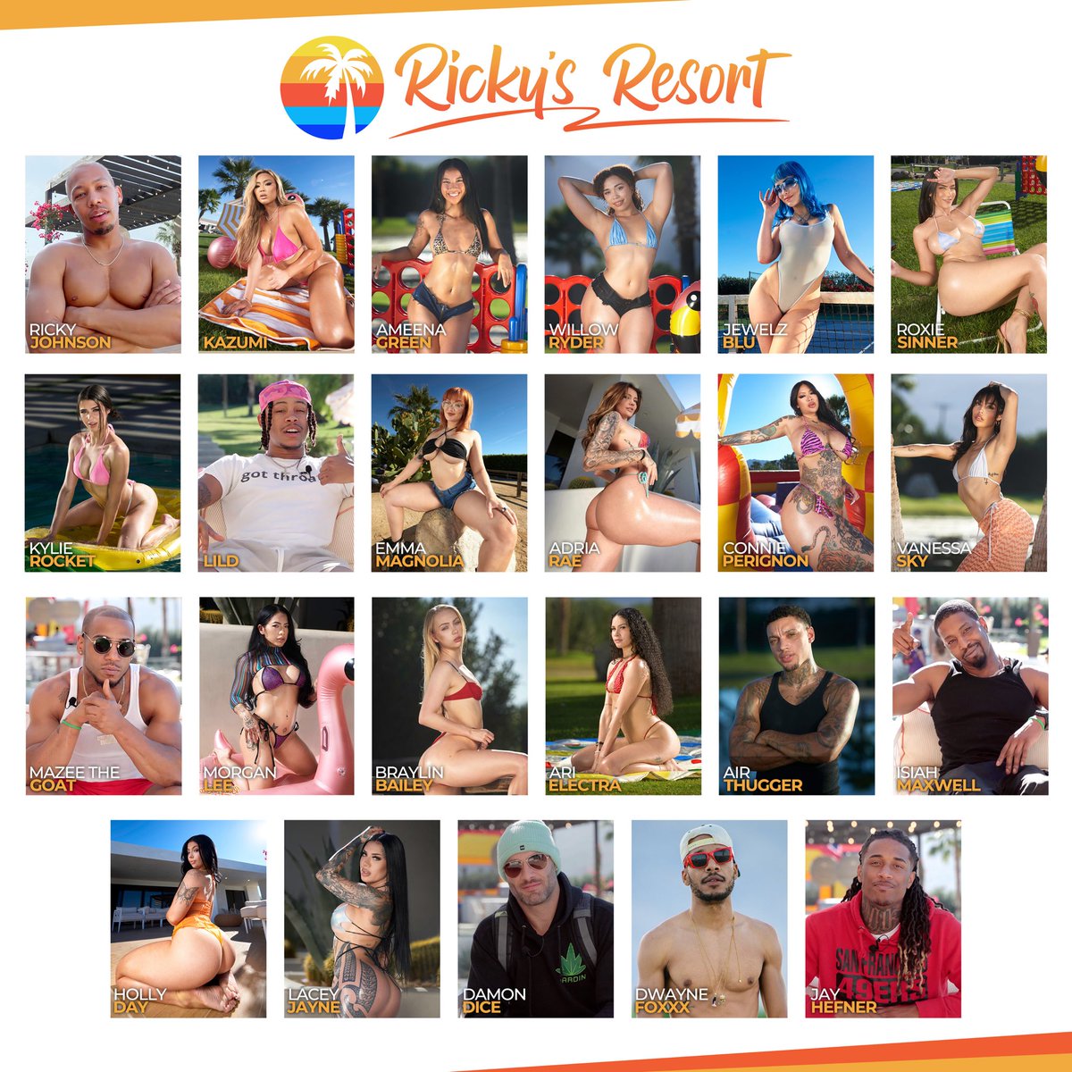 Ricky’s Resort Cast!!      Who do you want to see on Ricky’s Resort 2