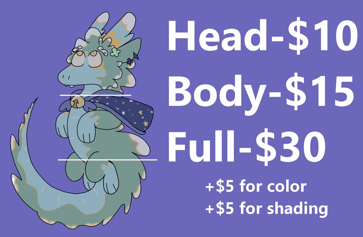 Blizzard_DS's tweet image. Hey yall, I&apos;m opening commissions since im in a little money pickle lol, nothing to much to worry about but my lizard needs to go to the vet and im low on money oof